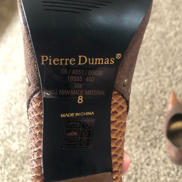 Pierre Dumas Ida Pointed Toe Stiletto Size 8 New Brown Studded - Picture 7 of 8